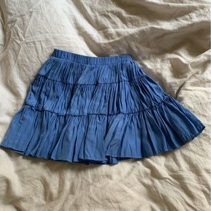 Blue Ruffle Skirt